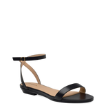 Brenna Sandal - Coal Black Leather + Block Heel Kit 4 Coal Black