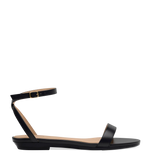 Brenna Sandal - Coal Black Leather