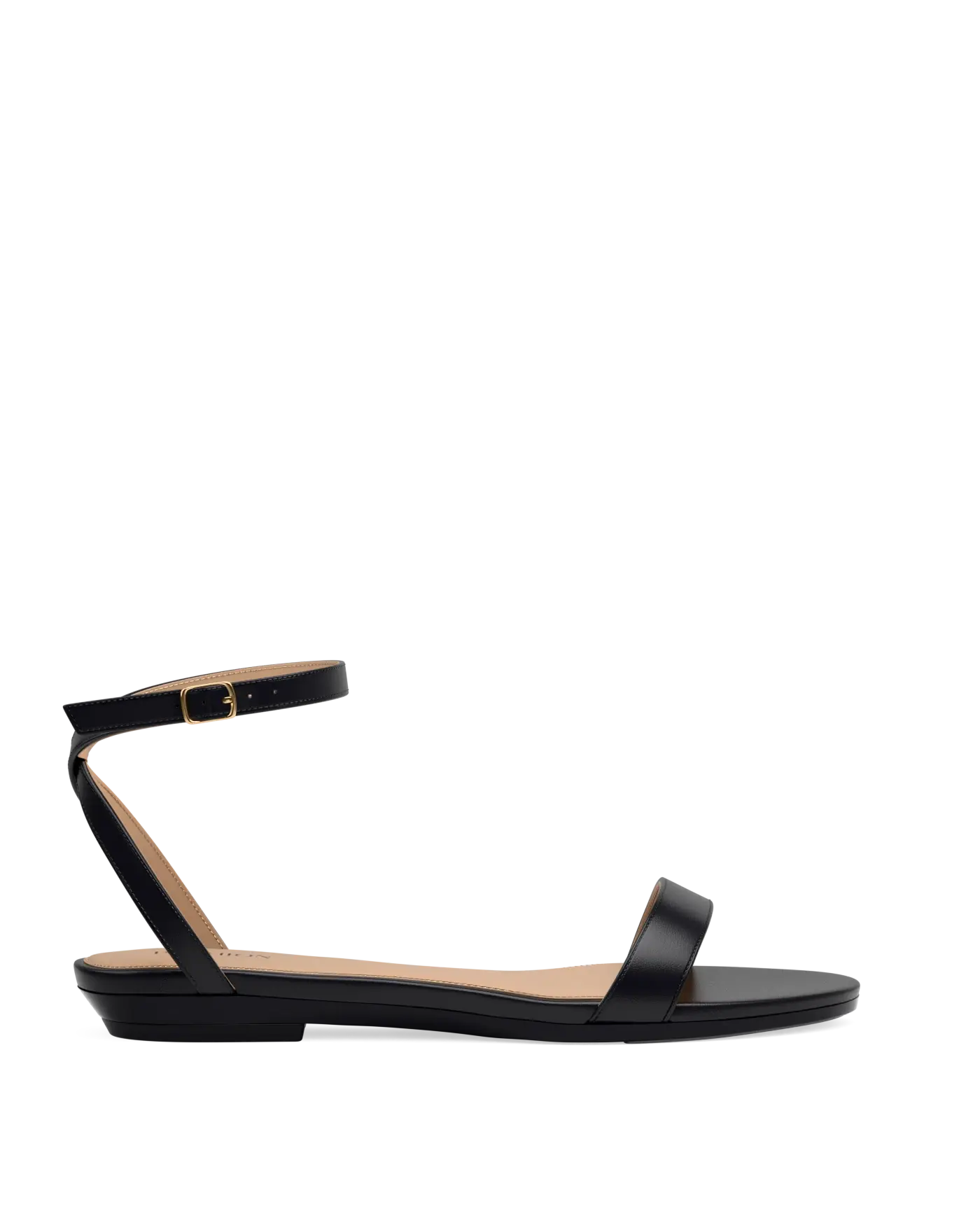 Brenna Sandal - Coal Black Leather