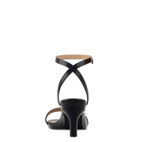 Brenna Sandal - Coal Black Leather + Stiletto Heel Kit 3 Coal Black
