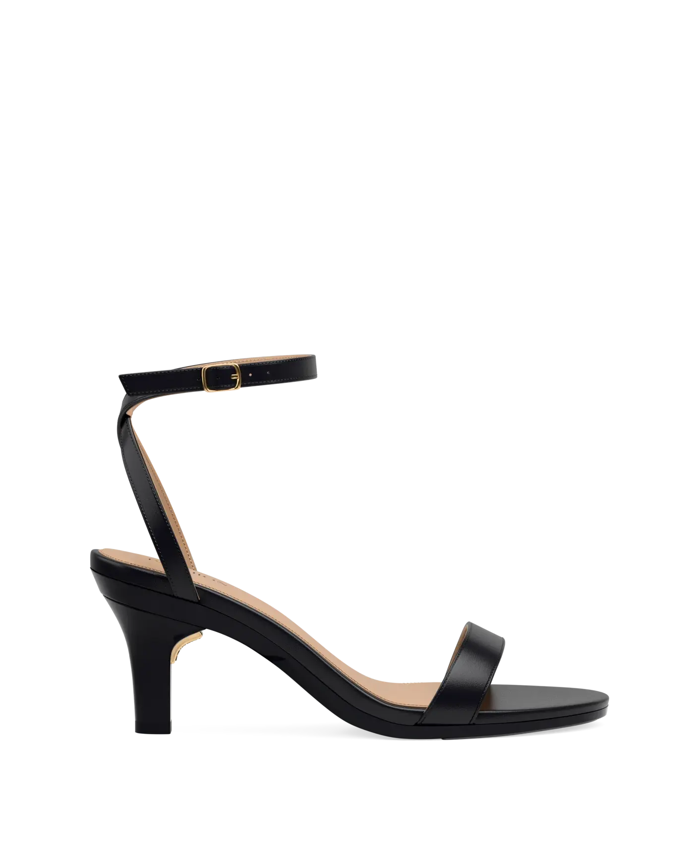 Brenna Sandal - Coal Black Leather + Stiletto Heel Kit 3 Coal Black