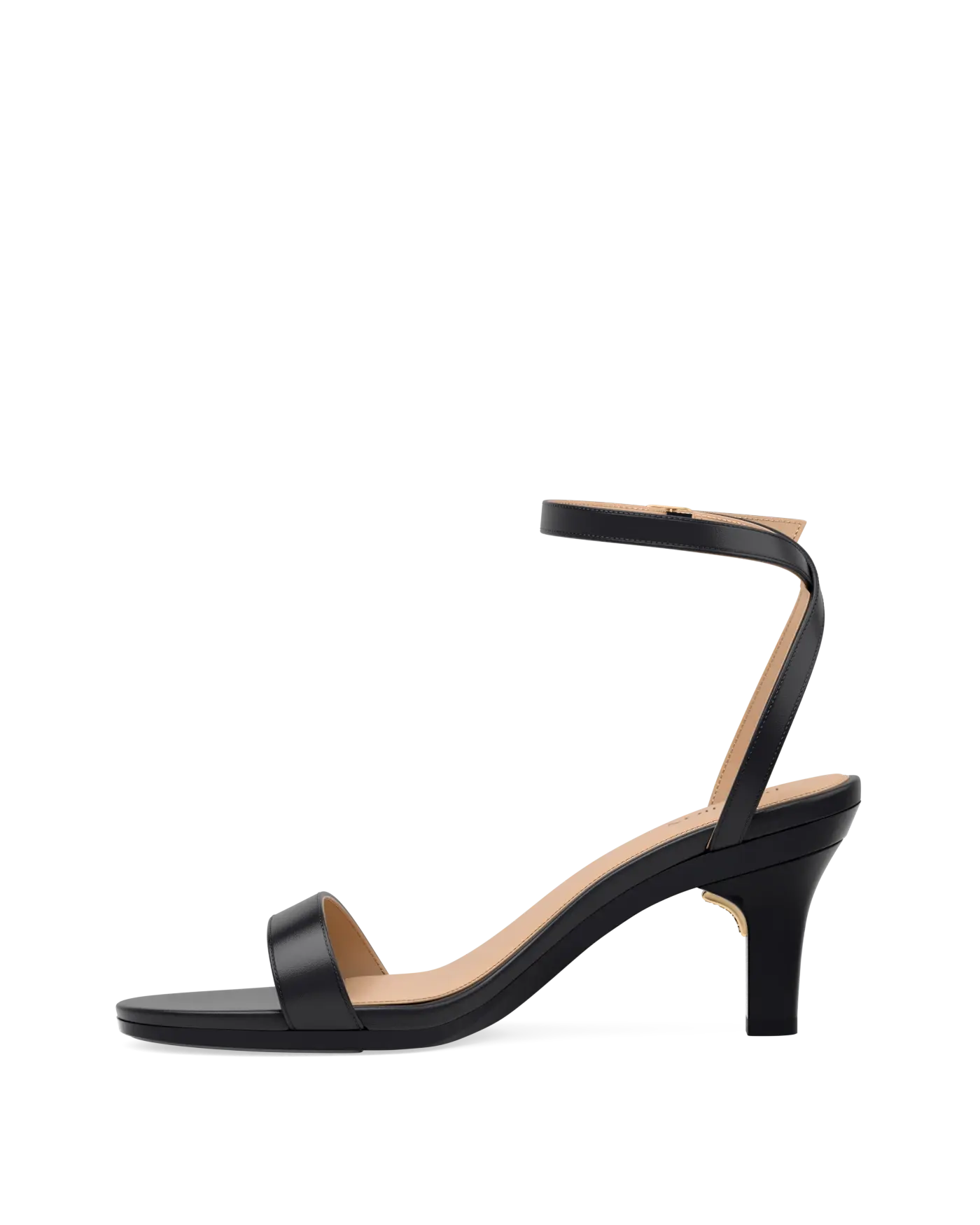 Brenna Sandal - Coal Black Leather + Stiletto Heel Kit 3 Coal Black