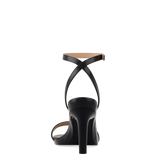 Brenna Sandal - Coal Black Leather + Stiletto Heel Kit 4 Coal Black