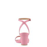 Brenna Sandal - Pink Leather 3 Block - Final Sale