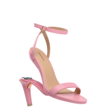 Brenna Sandal - Pink Leather 4 Stiletto - Final Sale