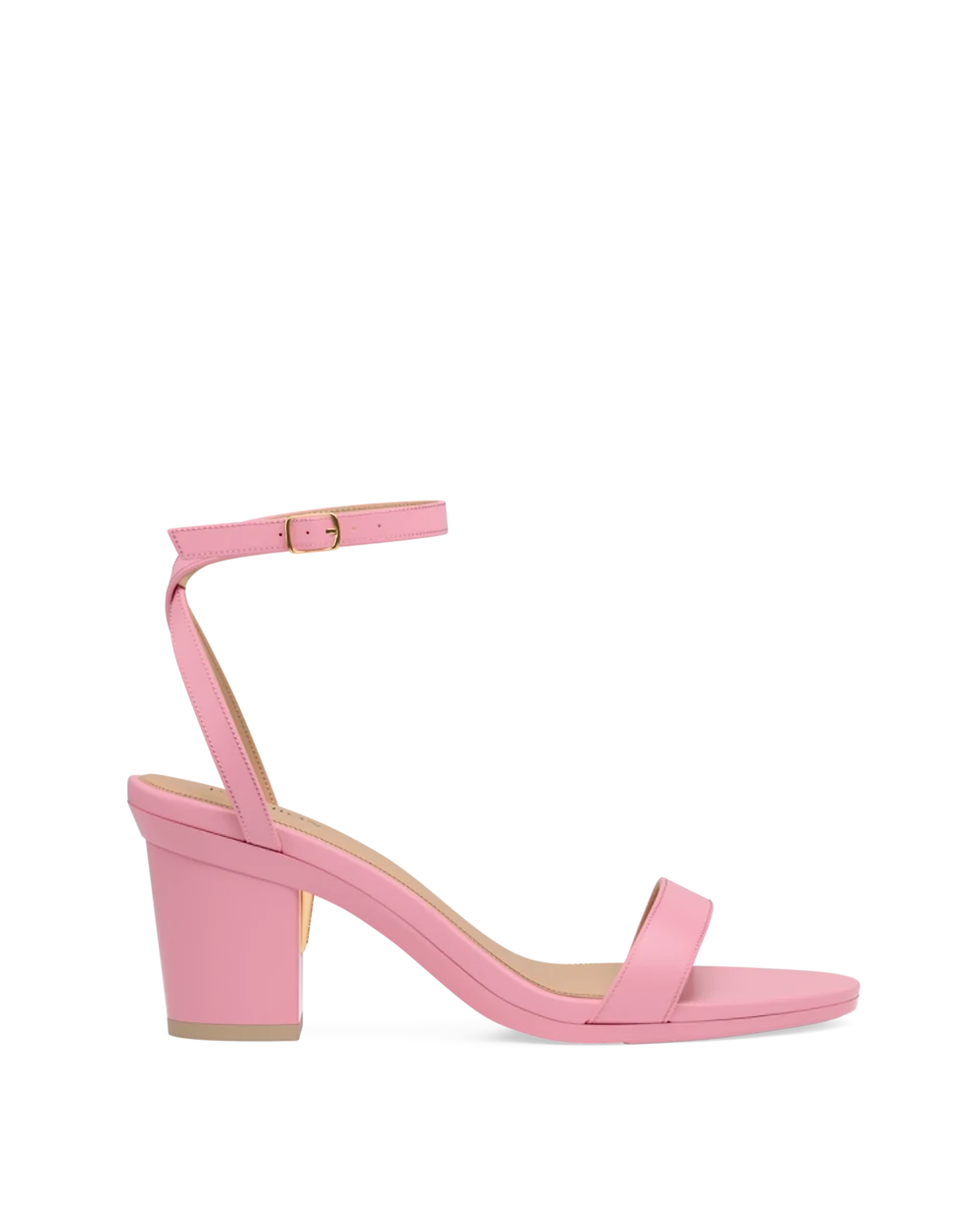 Brenna Sandal - Pink Leather 3 Block - Final Sale