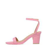 Brenna Sandal - Pink Leather 3 Block - Final Sale