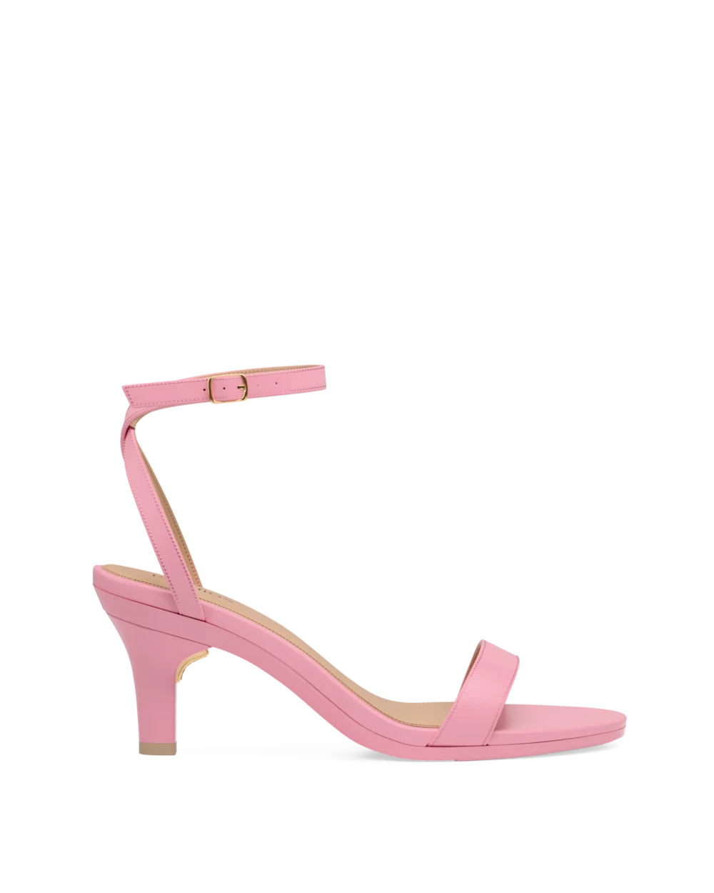 Brenna Sandal - Pink Leather 3 Stiletto - Final Sale