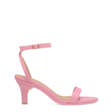 Brenna Sandal - Pink Leather 3 Stiletto - Final Sale