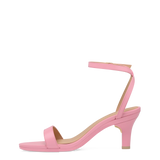 Brenna Sandal - Pink Leather 3 Stiletto - Final Sale