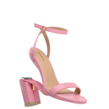 Brenna Sandal - Pink Leather 4 Block - Final Sale