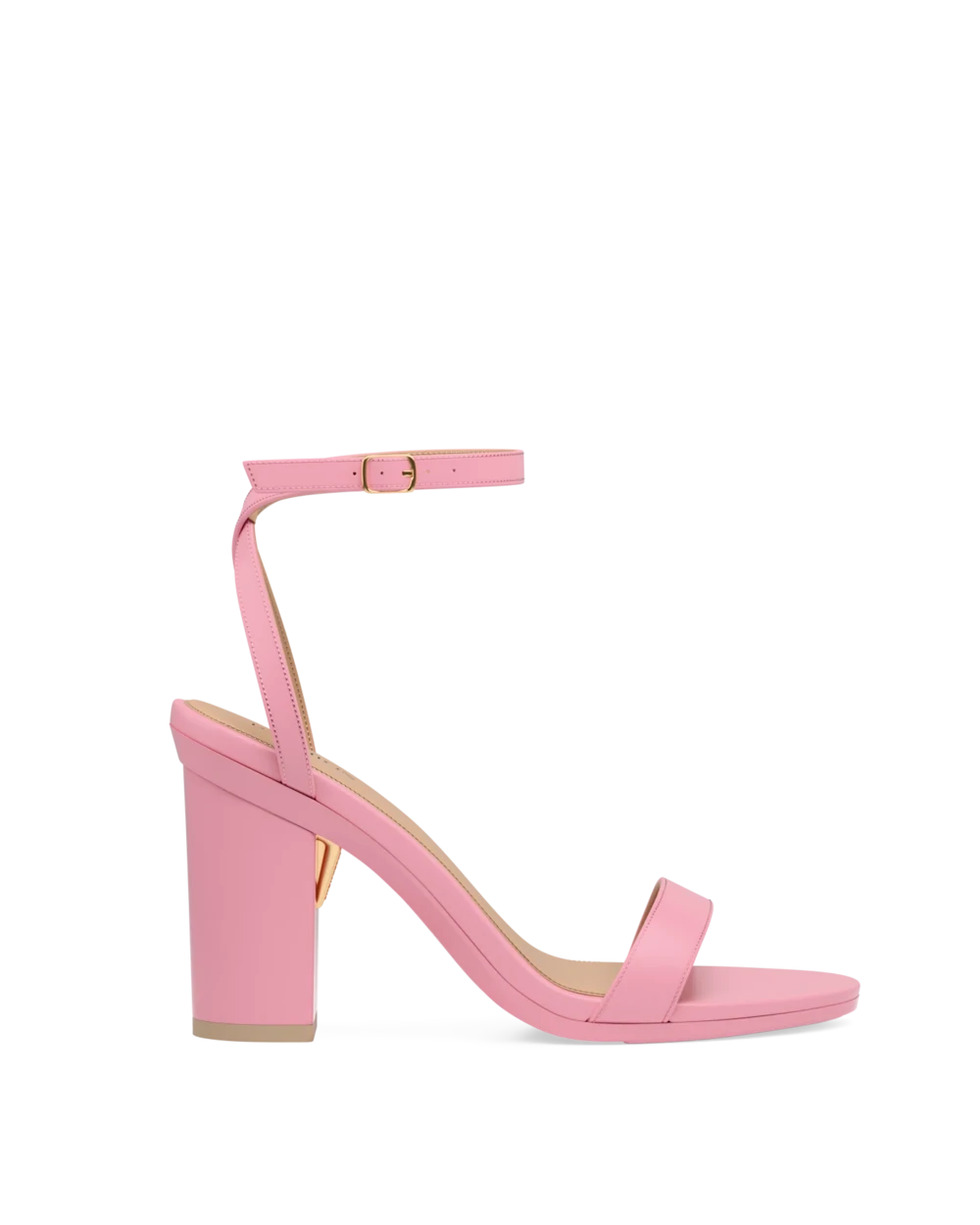 Brenna Sandal - Pink Leather 4 Block - Final Sale