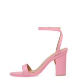 Brenna Sandal - Pink Leather 4 Block - Final Sale