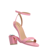 Brenna Sandal - Pink Leather 3 Block - Final Sale
