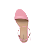 Brenna Sandal - Pink Leather 4 Stiletto - Final Sale