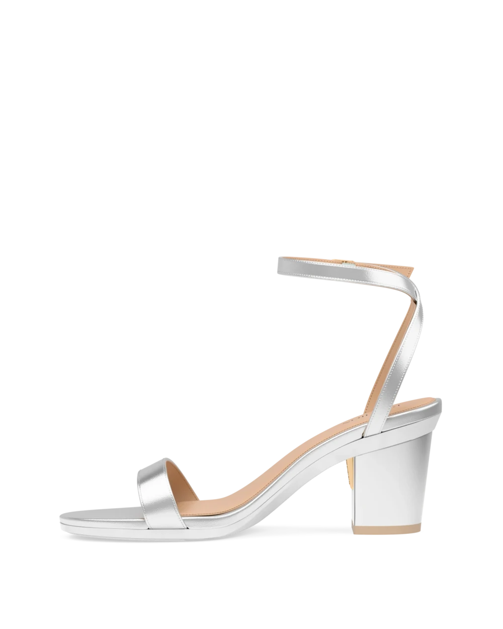 Brenna Sandal - Matte Silver 3 Block