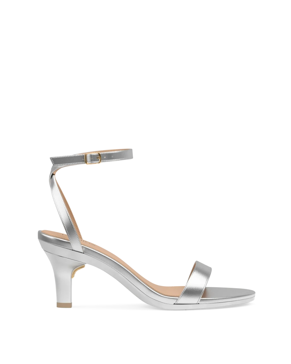 Brenna Sandal - Matte Silver 3 Stiletto