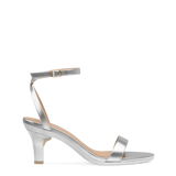 Brenna Sandal - Matte Silver 3 Stiletto