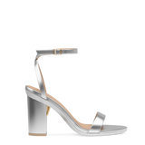 Brenna Sandal - Matte Silver 4 Block