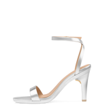 Brenna Sandal - Matte Silver 4 Stiletto