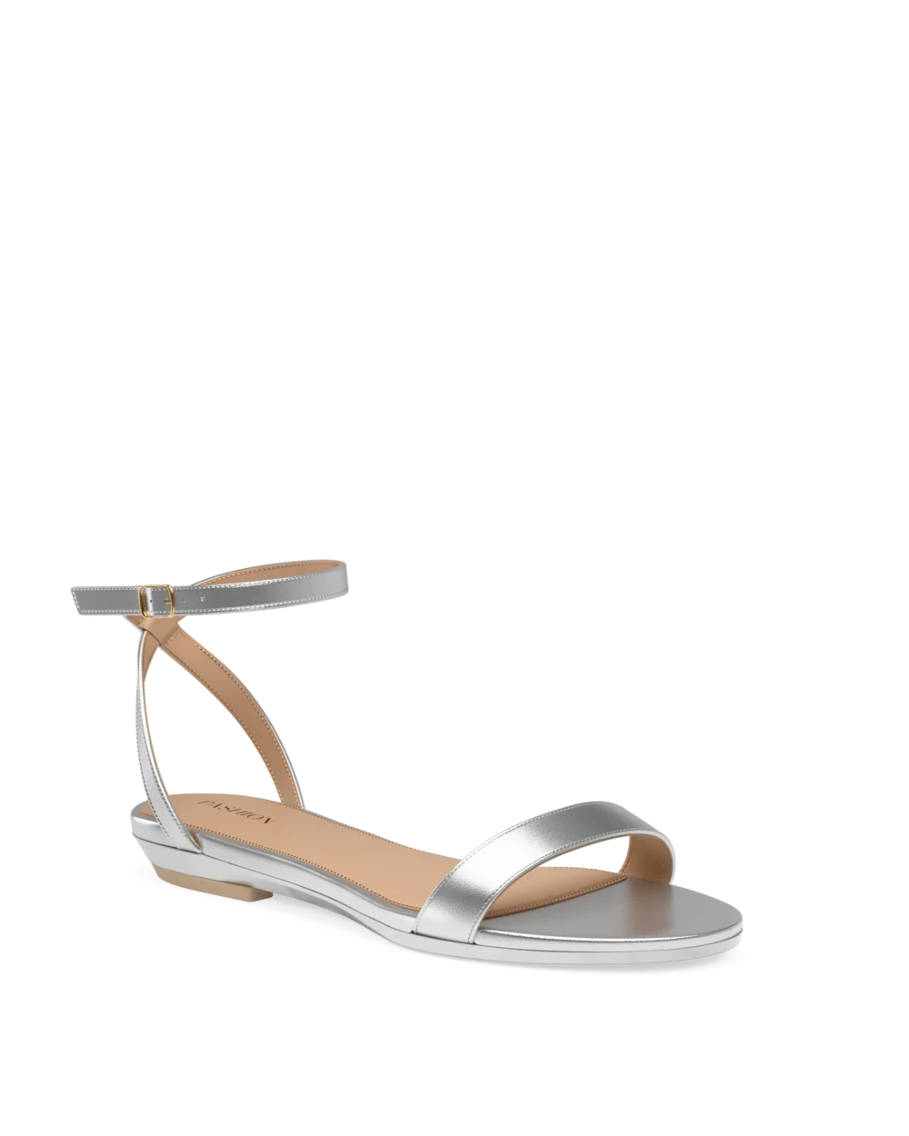 Brenna Sandal - Matte Silver 4 Block