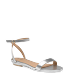 Brenna Sandal - Matte Silver 4 Block