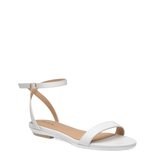 Brenna Sandal - White Leather + Block Heel Kit 4 White