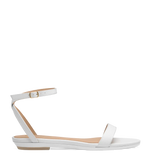 Brenna Sandal - White Leather