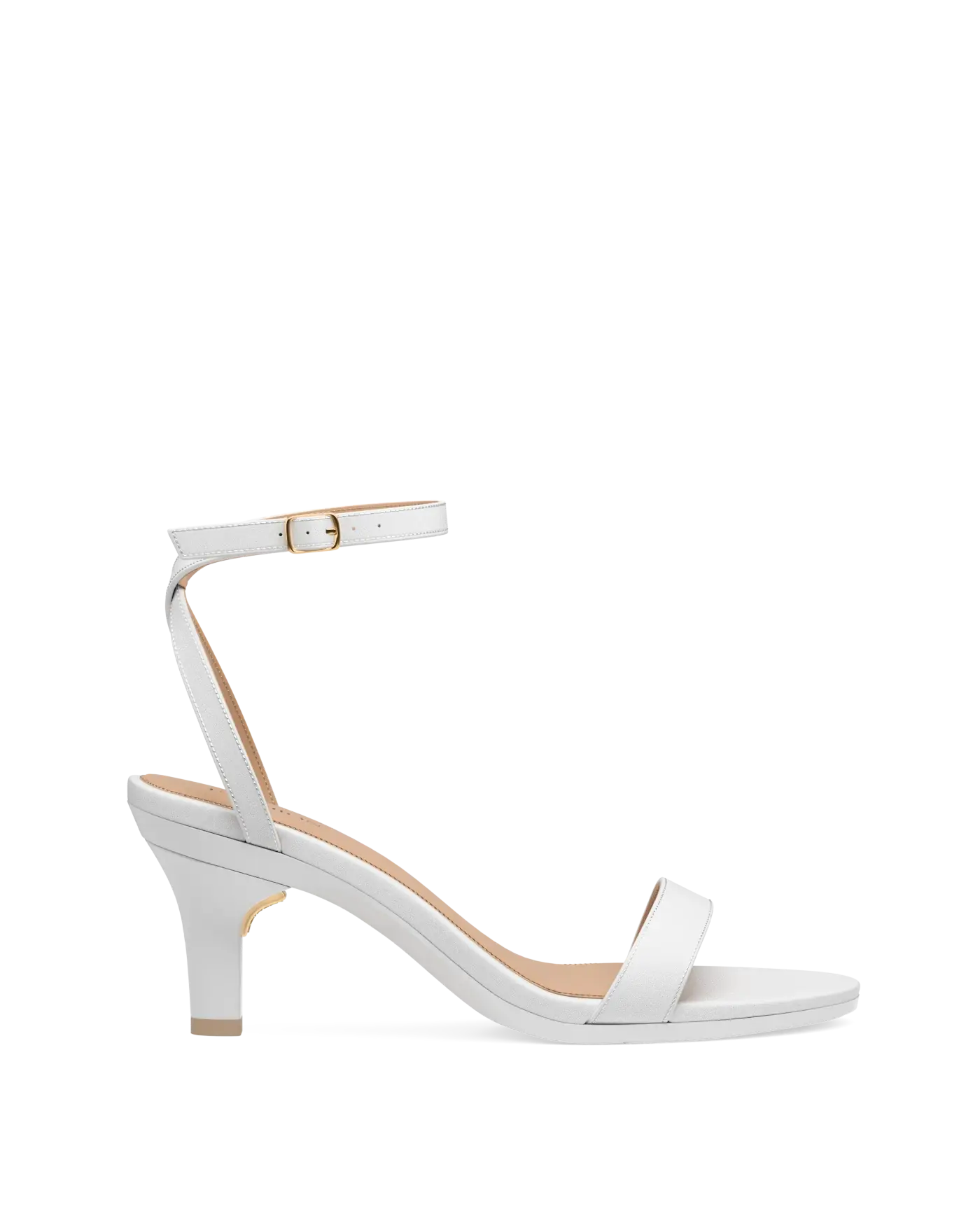 Brenna Sandal - White Leather + Stiletto Heel Kit 3 White