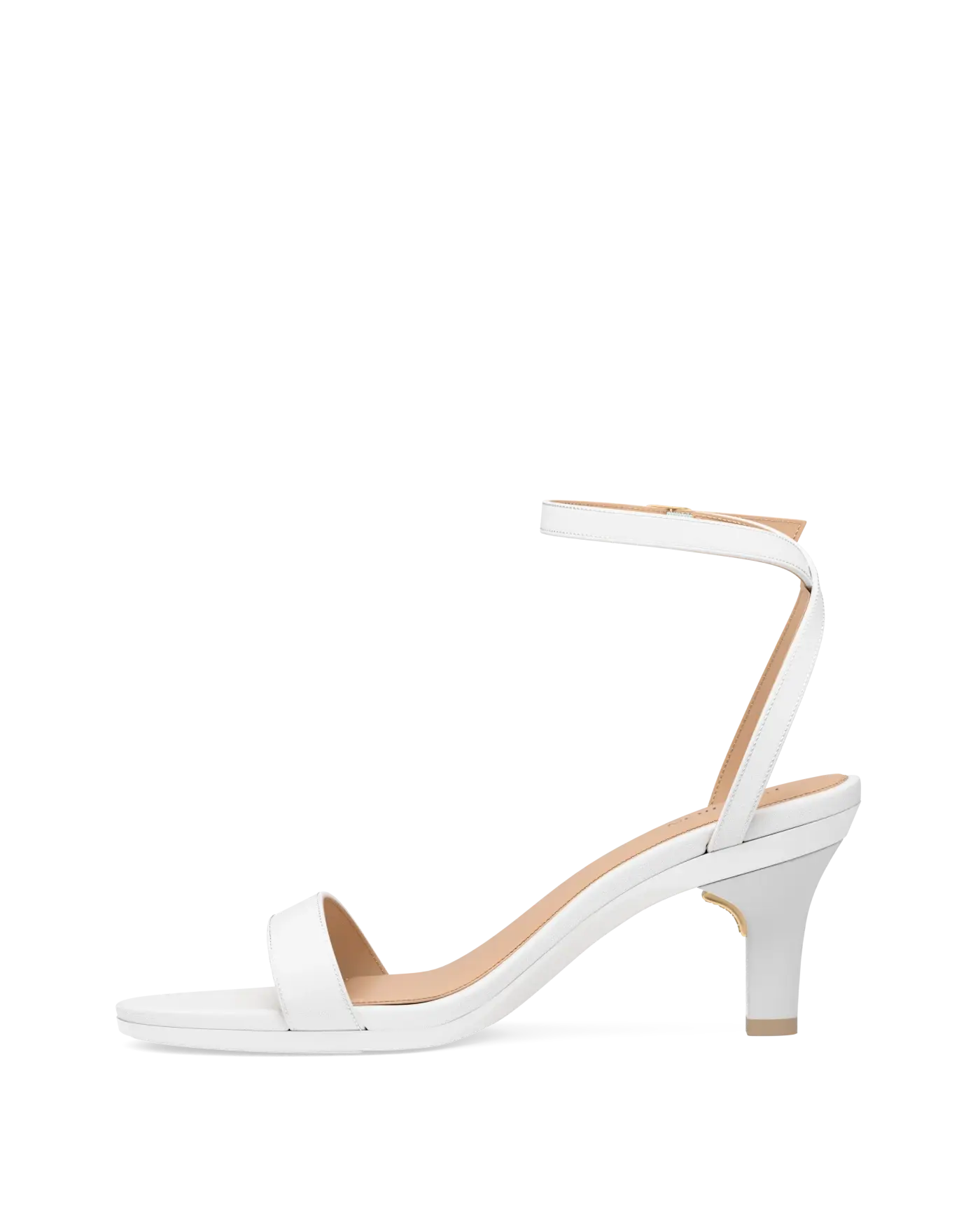 Brenna Sandal - White Leather + Stiletto Heel Kit 3 White