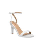 Brenna Sandal - White Leather + Stiletto Heel Kit 4 White