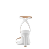Brenna Sandal - White Leather + Stiletto Heel Kit 4 White