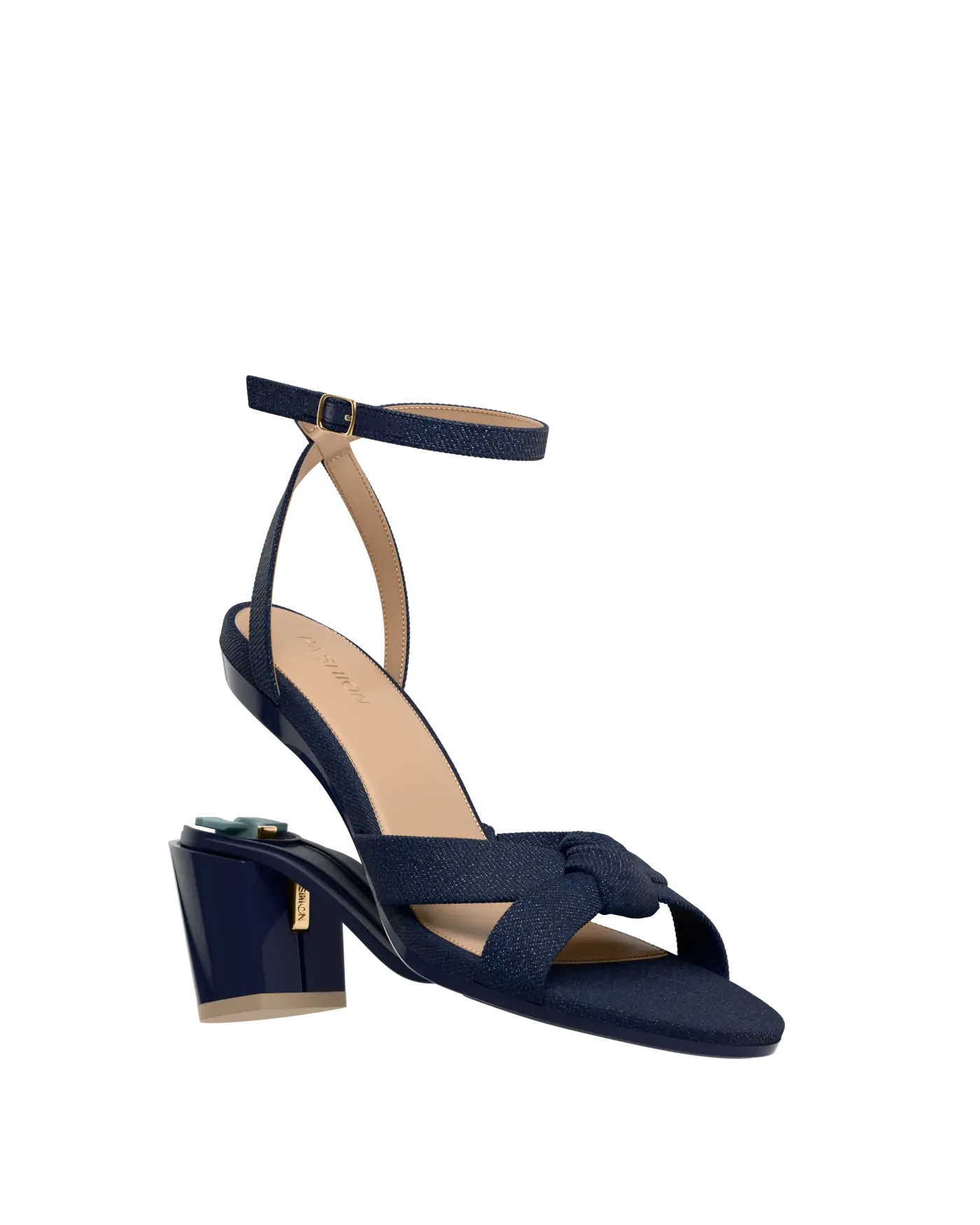 Brittany Sandal - Midnight Denim 3 Block