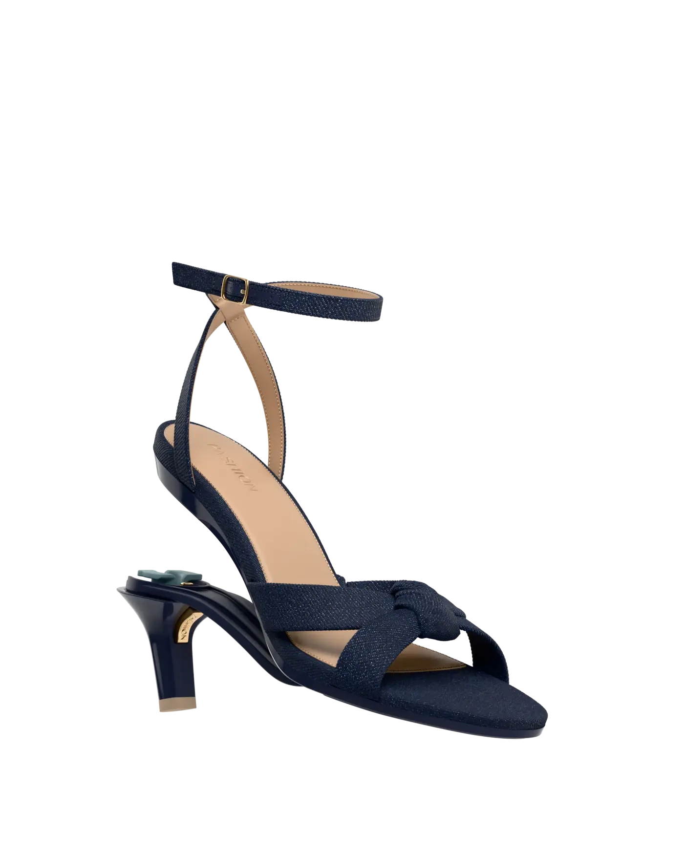 Brittany Sandal - Midnight Denim 3 Stiletto