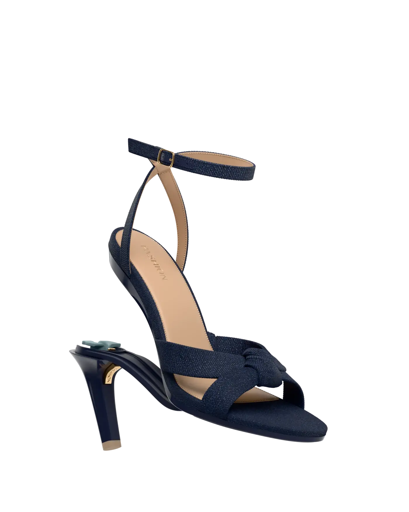 Brittany Sandal - Midnight Denim 4 Stiletto