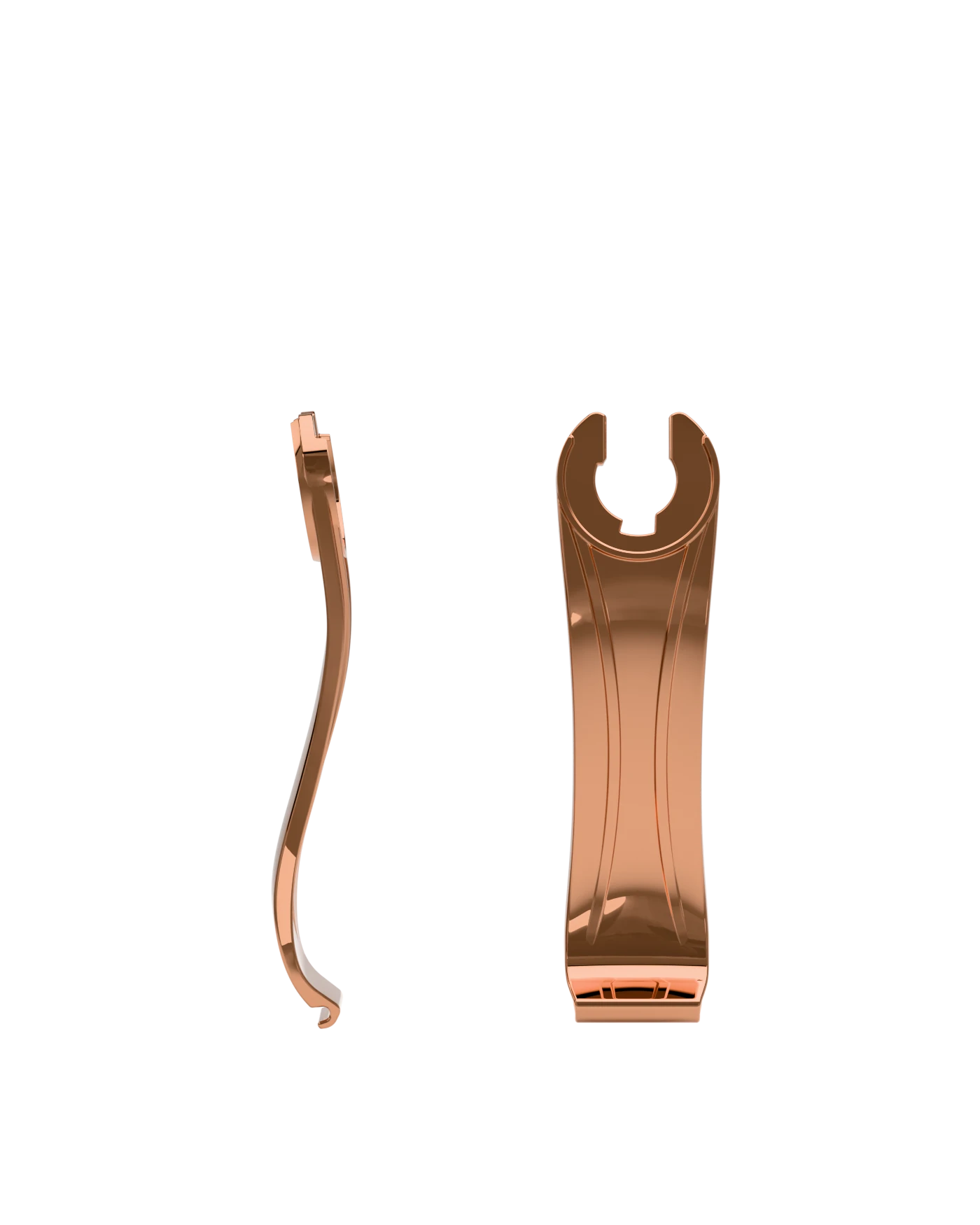 Stelo - Copper Metallic, product view. Pashion convertible heels go from heel to flat and are customizable with interchangeable heel kits.