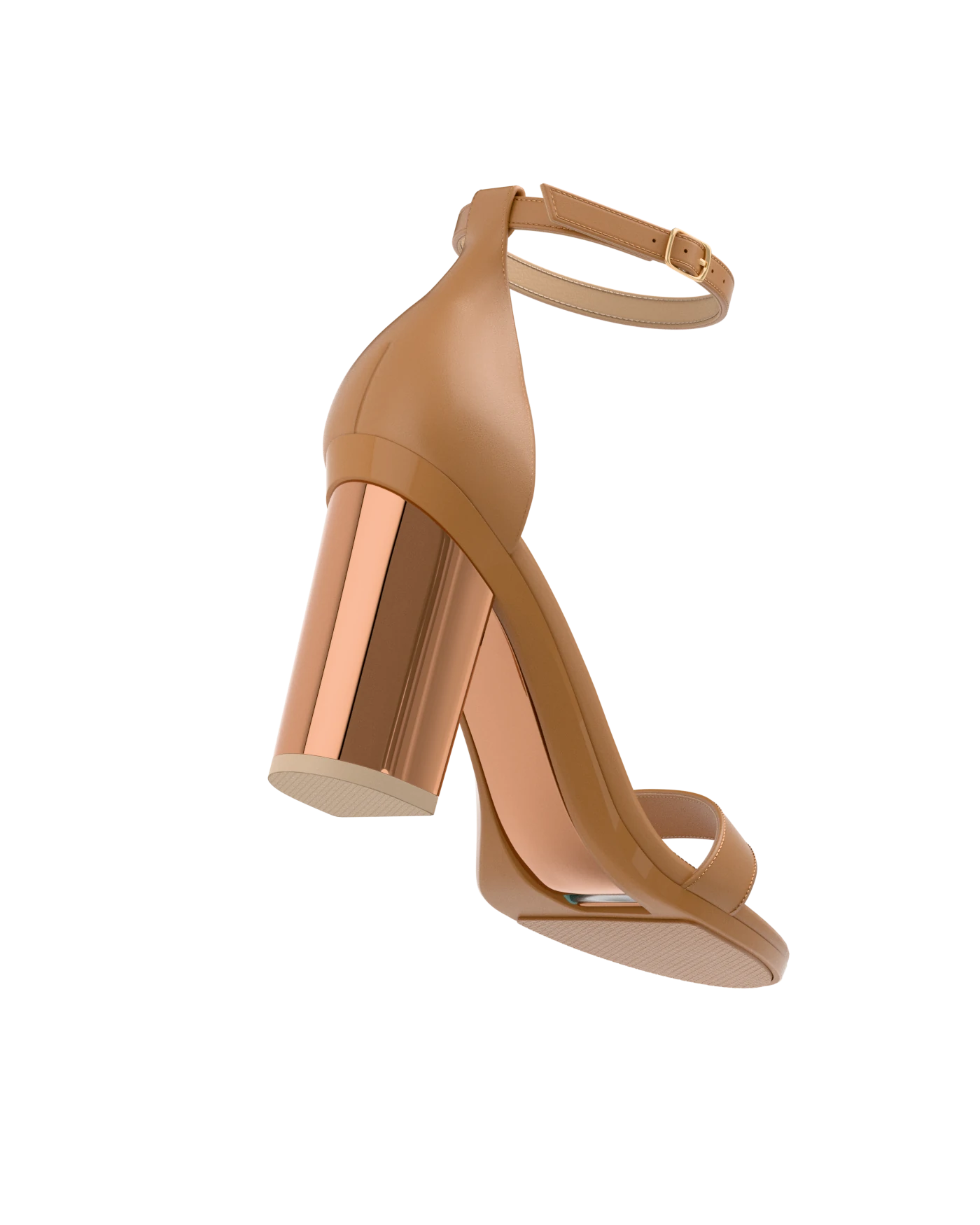 Stelo - Copper Metallic, alternate view. Pashion convertible heels go from heel to flat and are customizable with interchangeable heel kits.