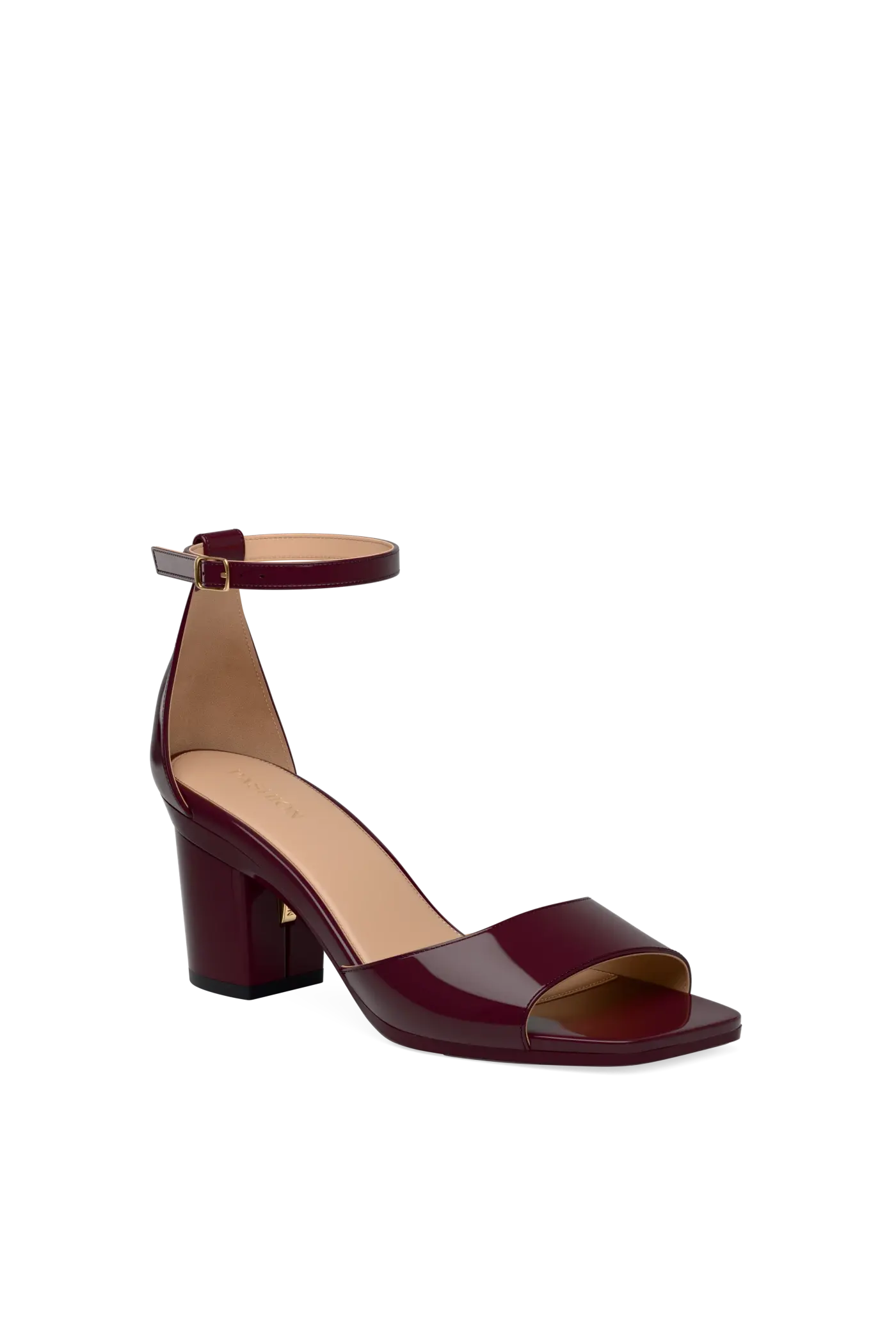 The Brooke Pump - Cherry Mocha Patent 3 Block