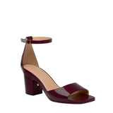 Brooke Sandal Pump - Cherry Mocha Patent 3 Block