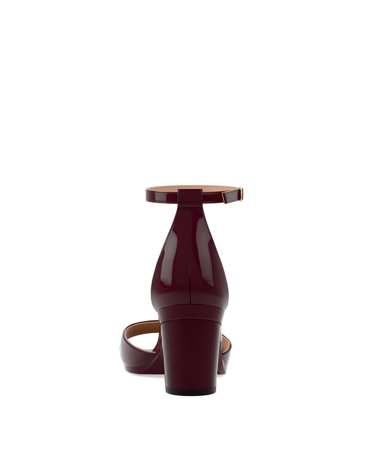 The Brooke Pump - Cherry Mocha Patent 3 Block