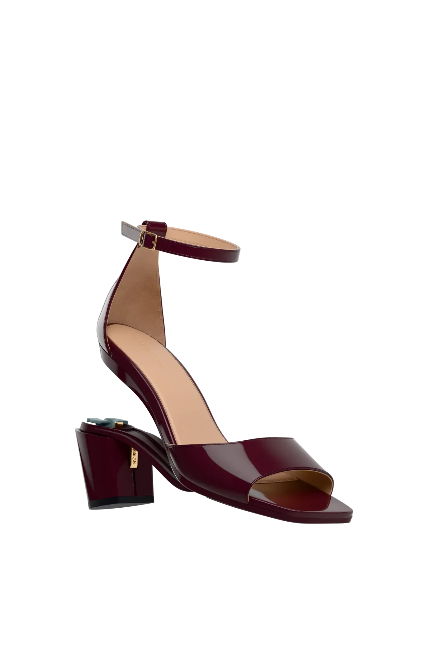The Brooke Pump - Cherry Mocha Patent 3 Block