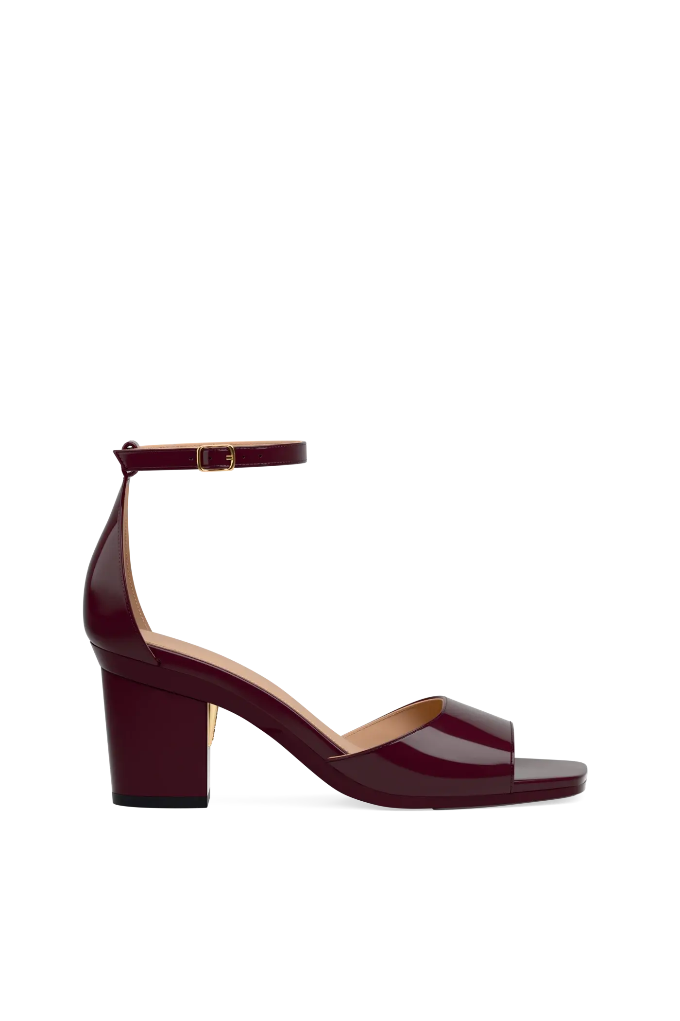 The Brooke Pump - Cherry Mocha Patent 3 Block