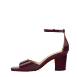 Brooke Sandal Pump - Cherry Mocha Patent 3 Block