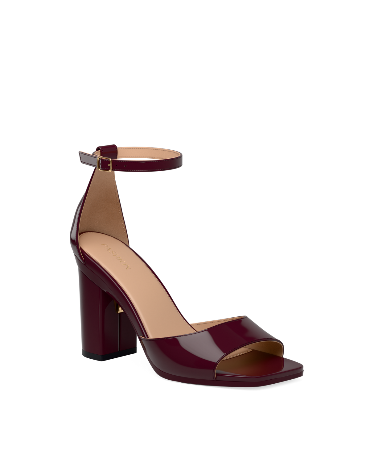 The Brooke Pump - Cherry Mocha Patent 4 Block