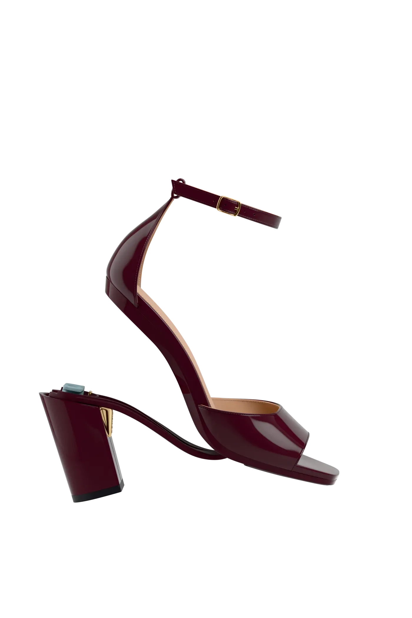 The Brooke Pump - Cherry Mocha Patent Flat