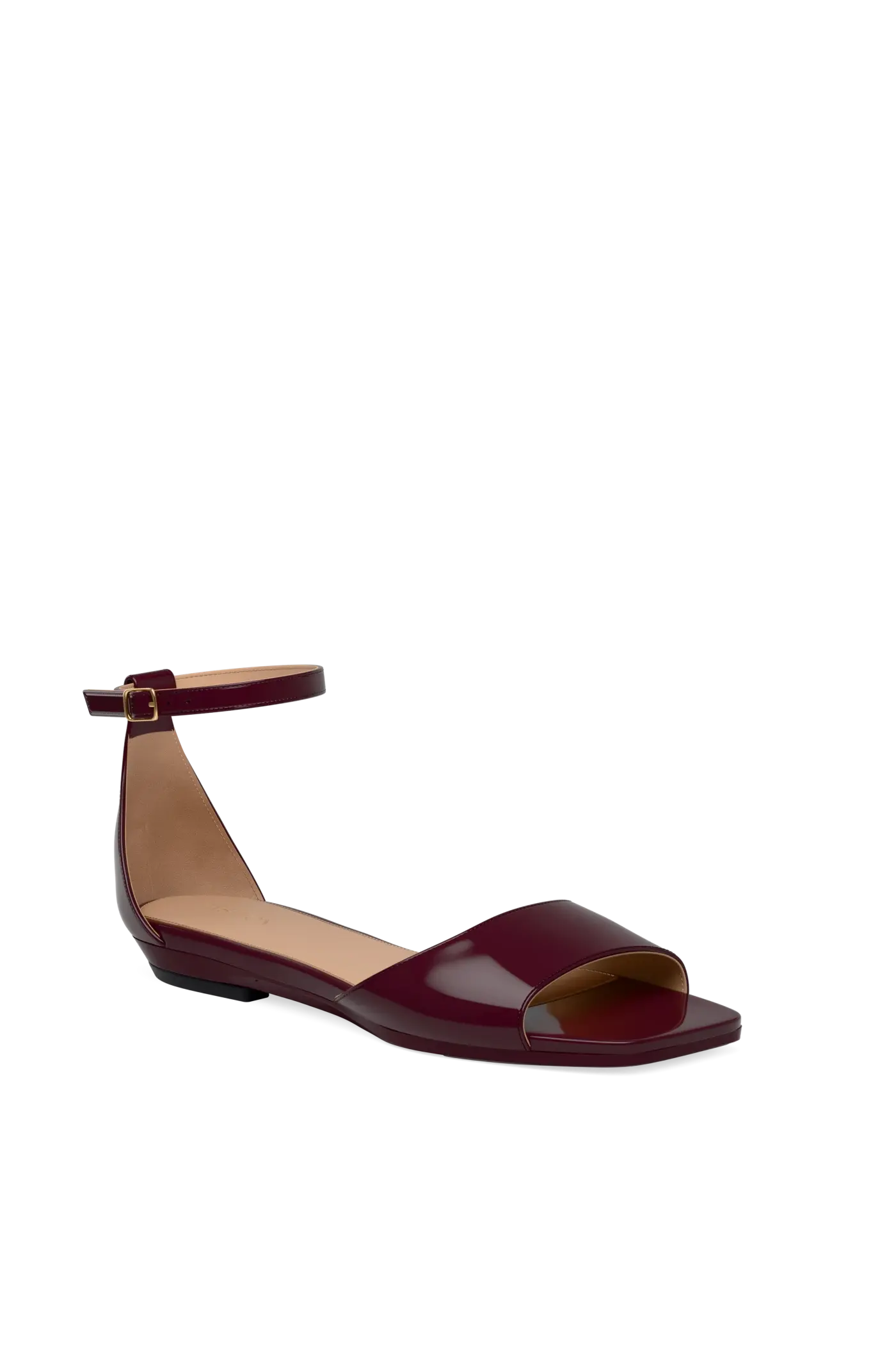 The Brooke Pump - Cherry Mocha Patent Flat