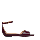 Brooke Sandal Pump - Cherry Mocha Patent Flat
