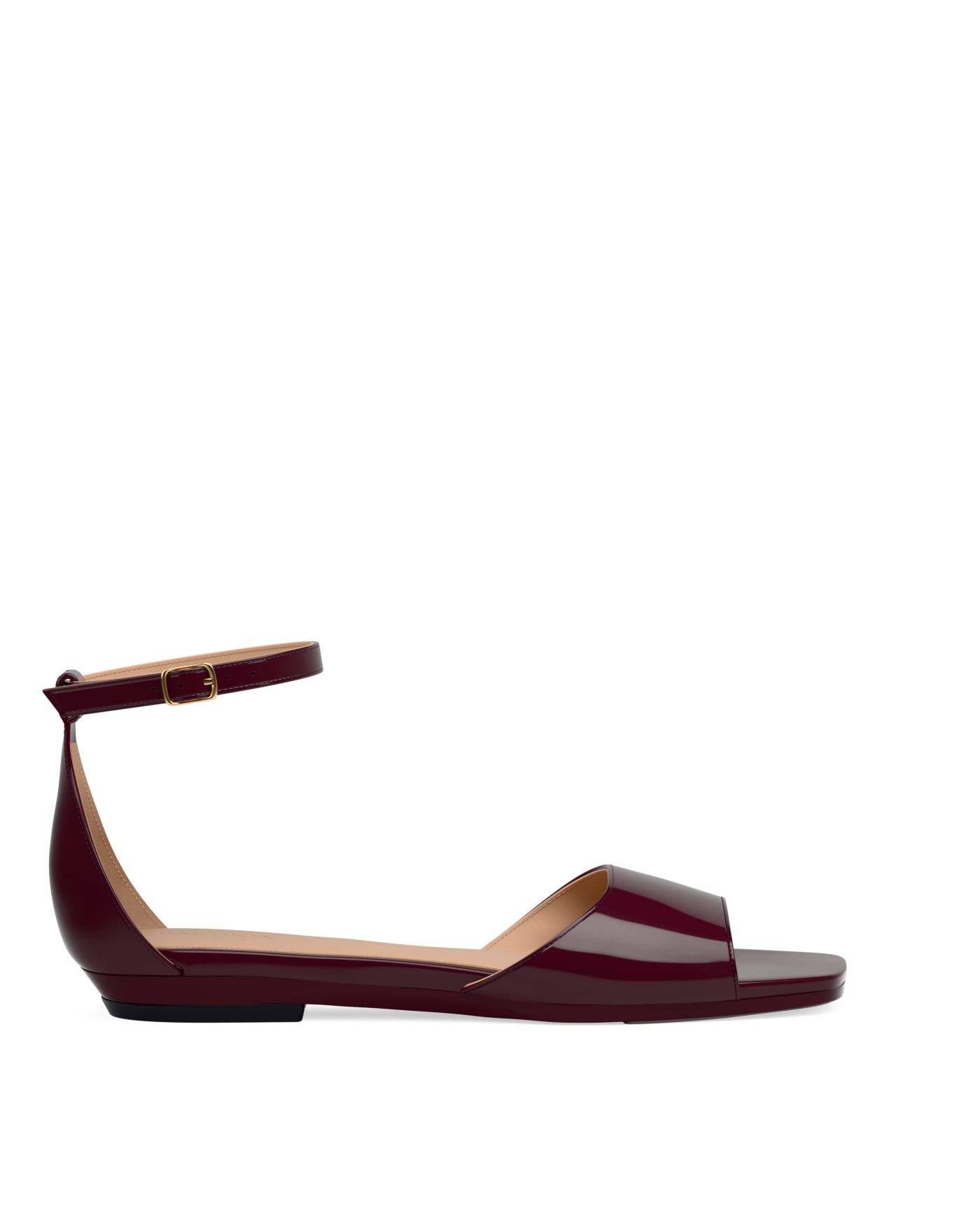 Brooke Sandal Pump - Cherry Mocha Patent Flat