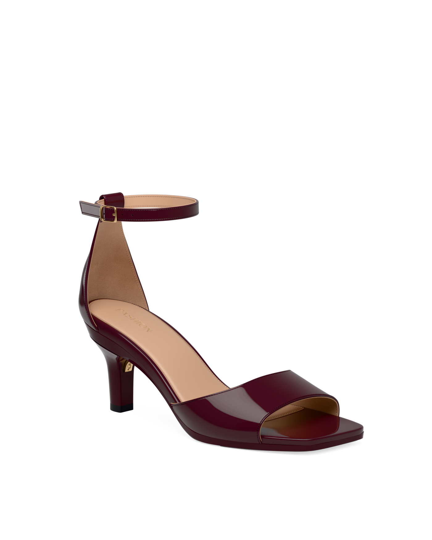 Brooke Sandal Pump - Cherry Mocha Patent 3 Stiletto
