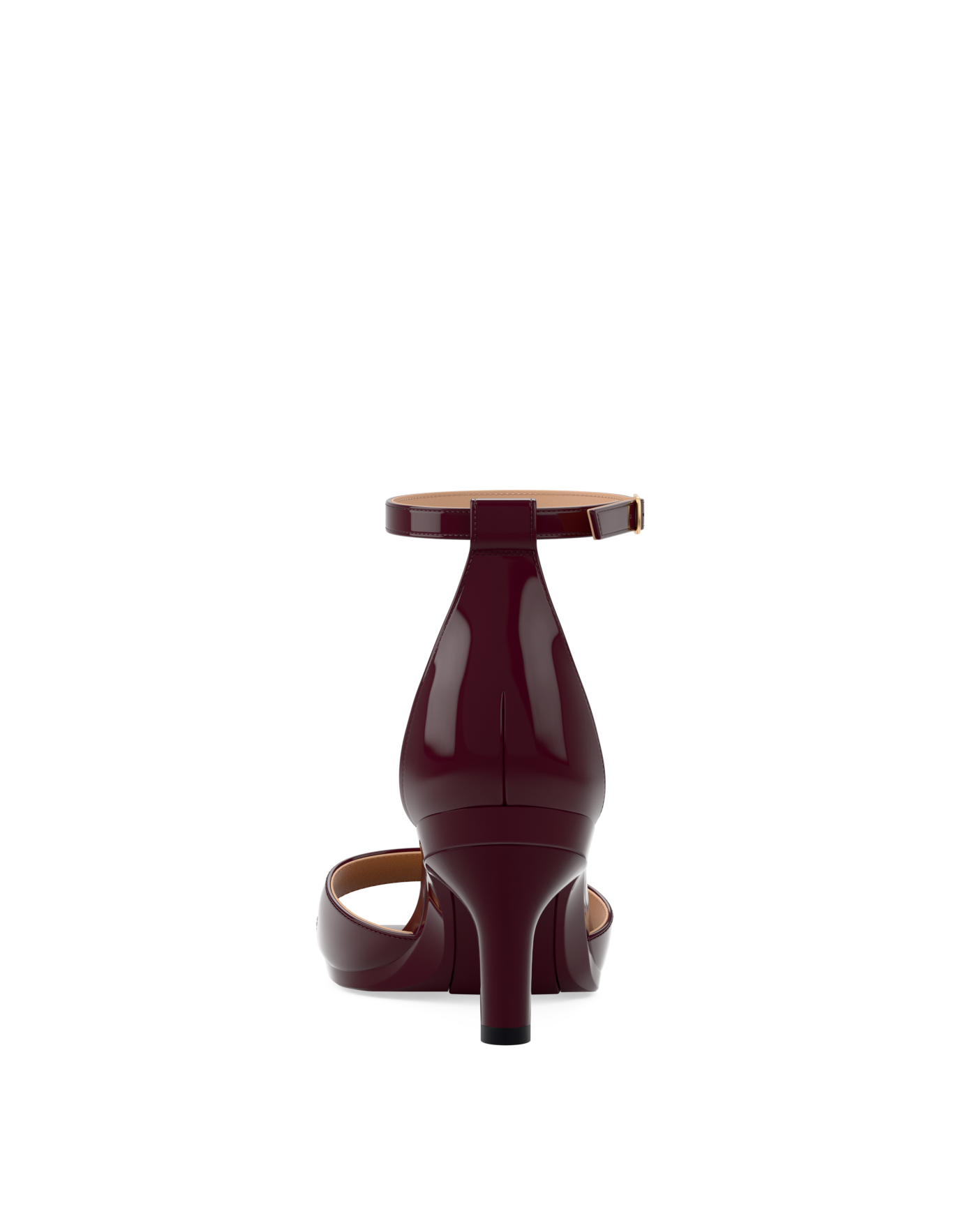 Brooke Sandal Pump - Cherry Mocha Patent 3 Stiletto